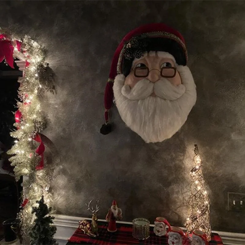 Decoraci&oacute;n de pared de Casa de Pap&aacute; Noel de madera, decoraci&oacute;n de Navidad, chimenea, Pap&aacute; Noel, decoraci&oacute;n de A&ntilde;o Nuevo 2022-3