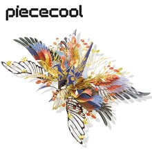 Piececool 3D 금속 퍼즐-1 천 종이 접기 크레인, 가드 부적 모델 빌딩 키트, 성인용 DIY 직소 장난감