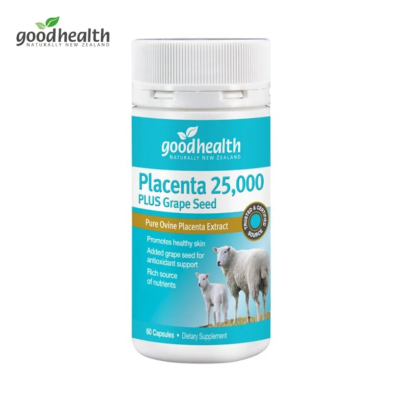 Хорошее здоровье Овцы плацента 25000 мг виноградных косточек капсулы пищевая