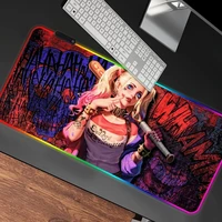 Suicide Joker Squad RGB mouse pad suitable for laptop Alfombrilla Escritorio ergonomic large game personalization Steelseries
