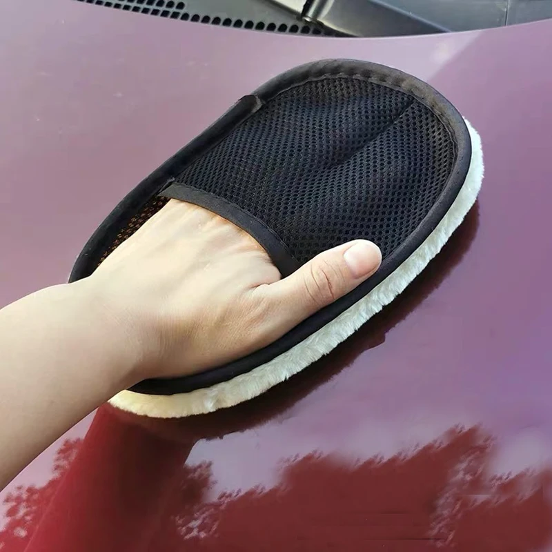 Тюнинг автомобиля шерстяные мягкие перчатки для мытья Чистящая Щетка Honda CRV Accord