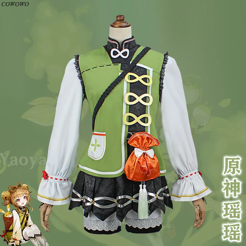 

Аниме! Genshin воздействия; YaoYao игровой костюм милая Лолита Великолепная Униформа Косплэй костюм на Хэллоуин наряд для вечеринки для Для женщи...