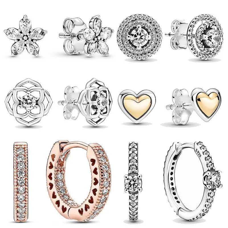 Женские серьги-гвоздики в виде лепестков розы серебро 925 пробы |