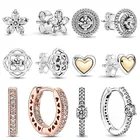 Женские серьги-гвоздики в виде лепестков розы из серебра 925 пробы