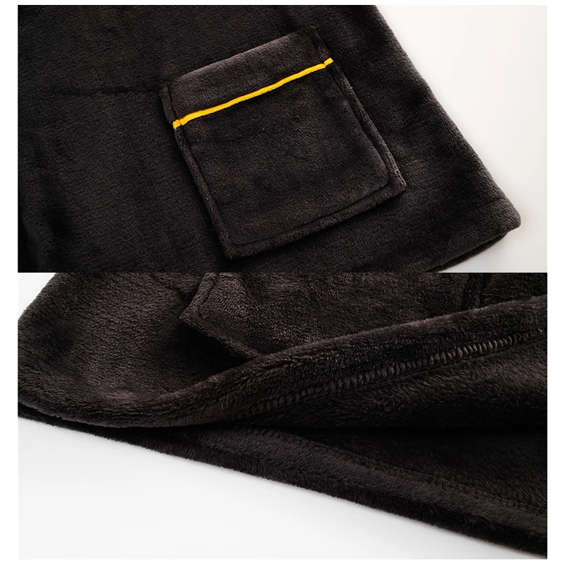 

Winter Warm Soft Velvet Pajamas Set for Man Atoff Home Satin Men's Flannel Sleepwear Fashion Plush Silk Lounge Nightwear