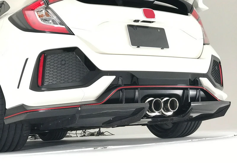 Сплиттер диффузора из углеродного волокна для Honda 2017 On Civic Type R FK8 VRSAR1 | Автомобили и