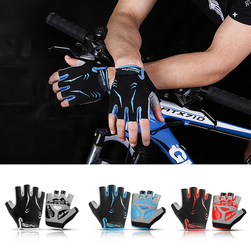 

Cycling Half Finger Gloves Anti Slip Shock Breathable Half Finger Mitten MTB Road Bicycle Wear Gloves Outdoor Cycling Equipment
