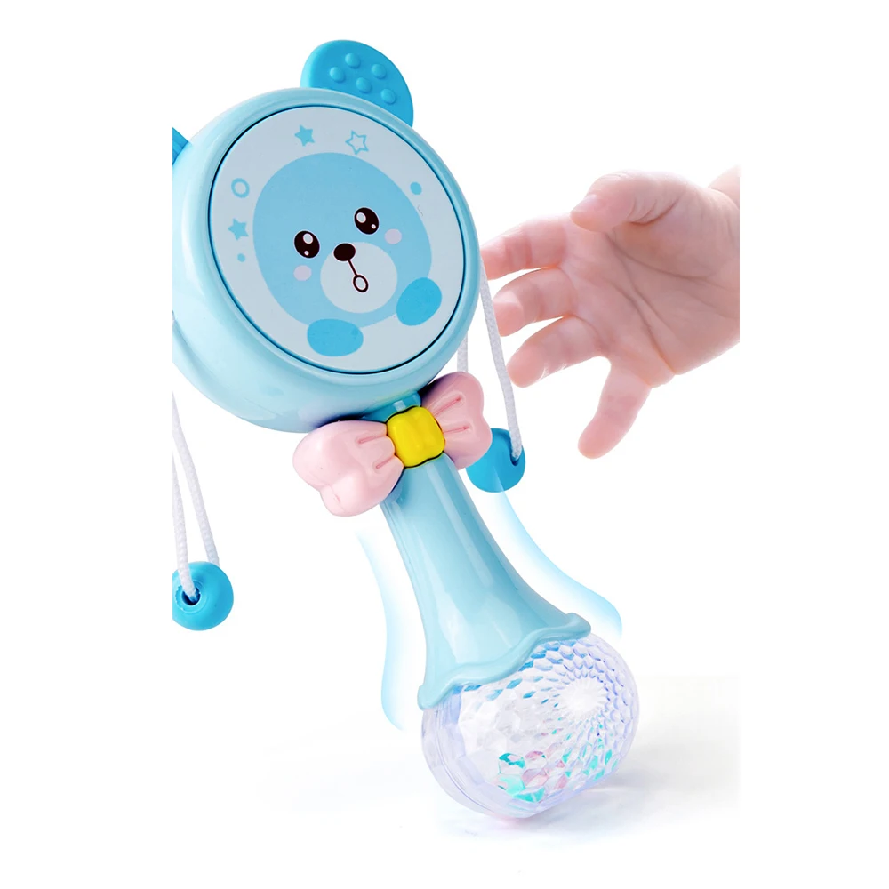 Детский барабан детский подарок Детская красочная светящаяся погремушка