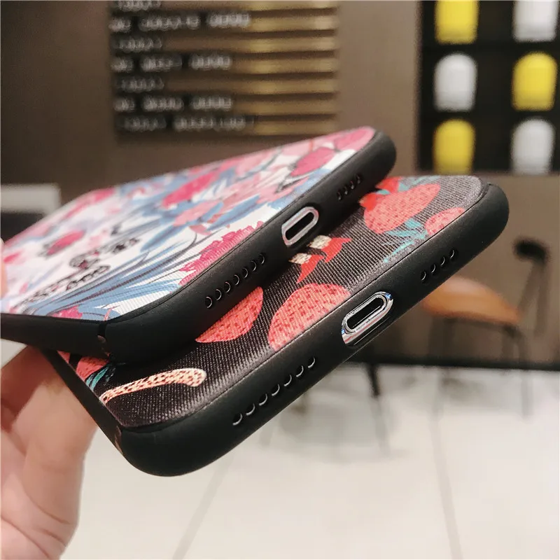 

New Color-Painted Three-Dimensional Embossed Phone Case for iPhone 11 12 Pro Max XS XR X 7 8 6 6s Plus TPU Soft Back Cover