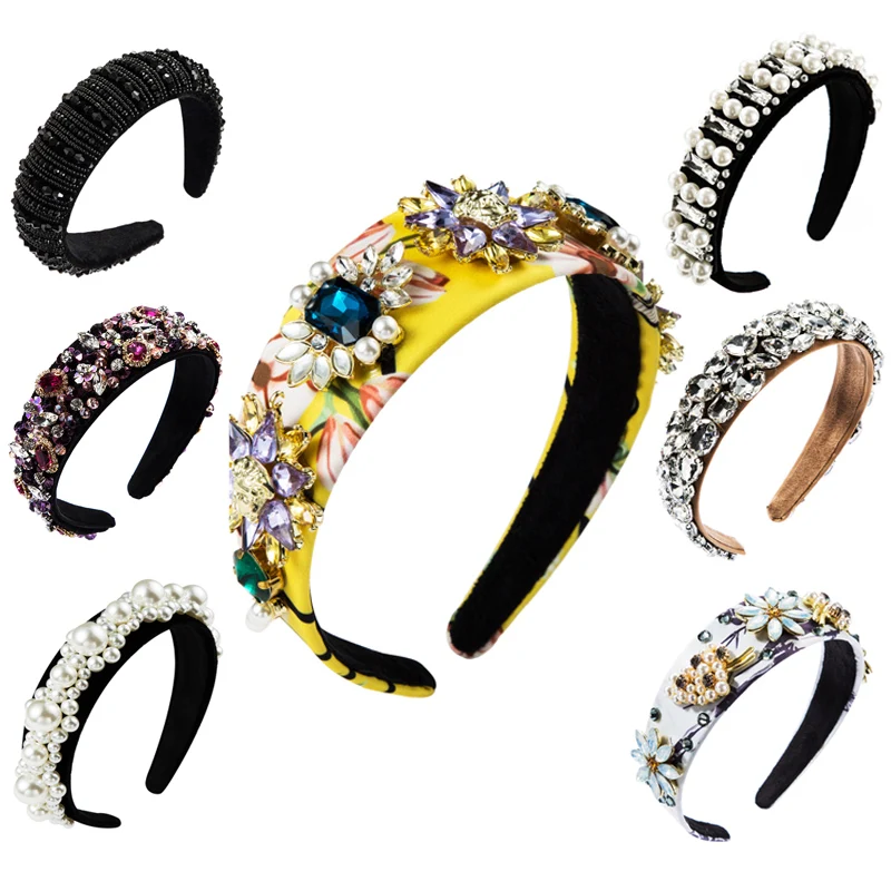 

Модные рамка со стразами и жемчугом; Повязка на голову для женщин Стразы и сердечком и повязка на голову, дамские часы с ремешком из Роскошны...