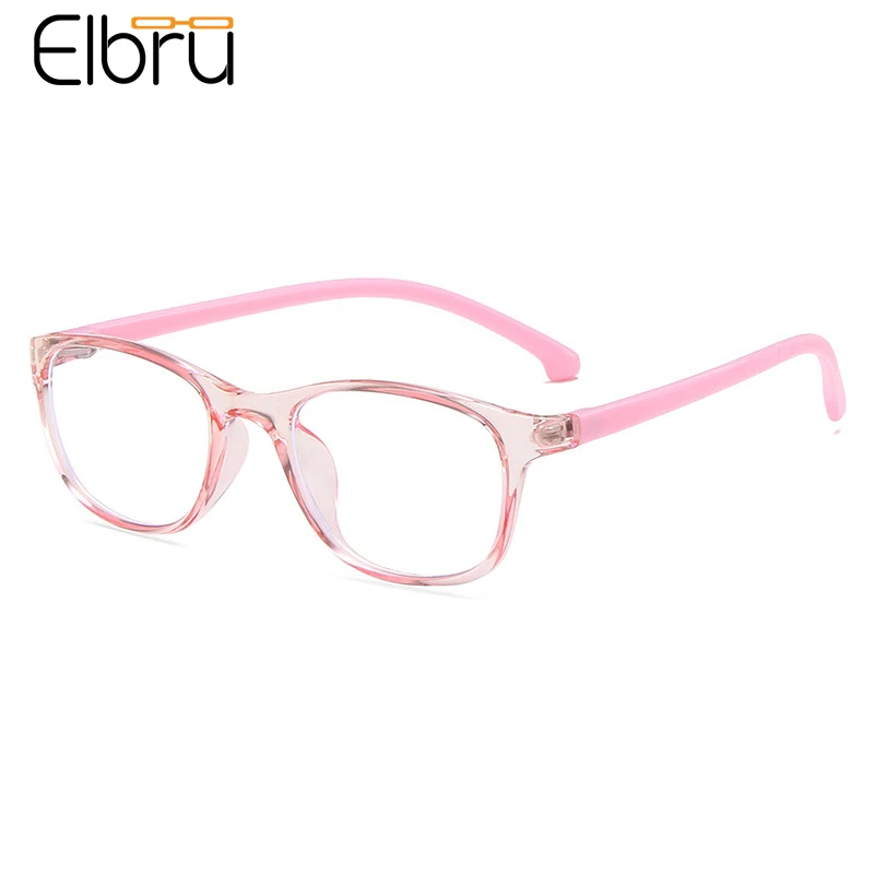 

Elbru 2021 Children Anti Blue Light Glasses Frame Ultralight TR90 Computer Goggle Vintage Student Oval Eyeglasses For Girl&Boys