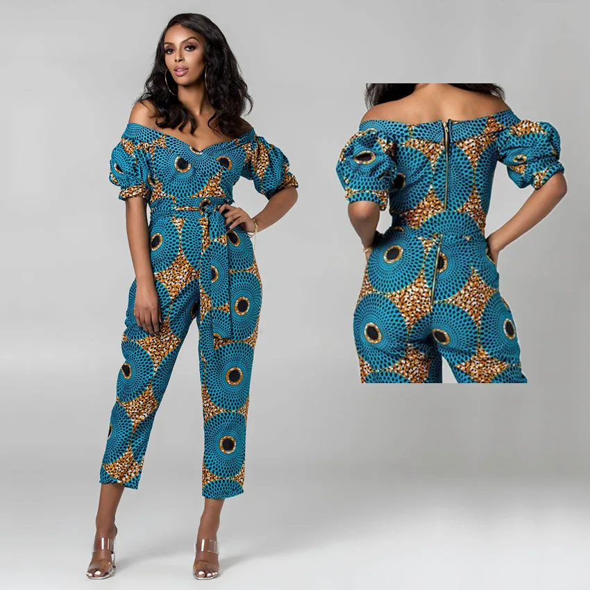 Комбинезон женский летний с коротким рукавом фонариком и открытыми