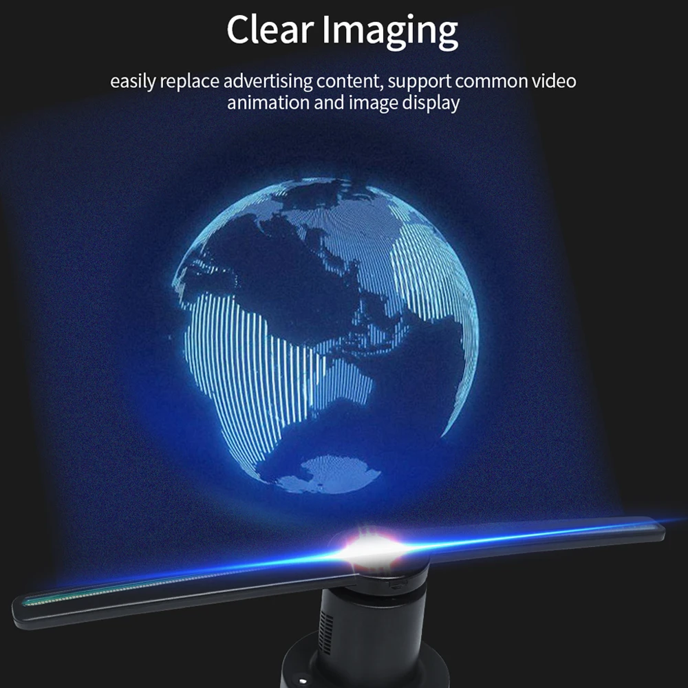 3D голографический дисплей светодиодный вентилятор рекламная машина стерео