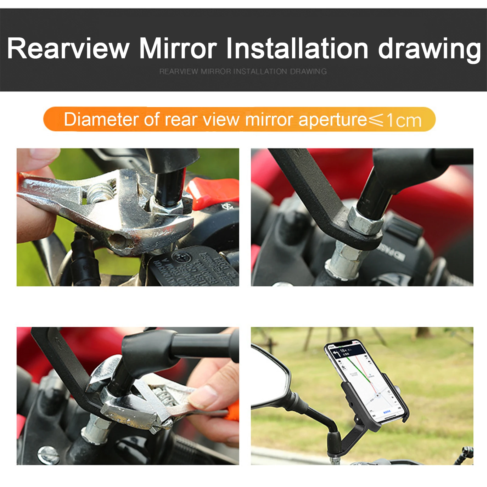

Bike Mobile Phone Holder Aluminum Adjustable Bicycle Handlebar Phone Mount Smartphone Holder Phone Mount Stand Cycling Bracket