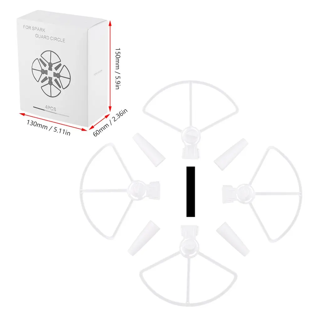 

Safe Durable Lightweight Detachable Quick-Release Propeller Protective Guard with Landing Gears for DJI Spark Drone