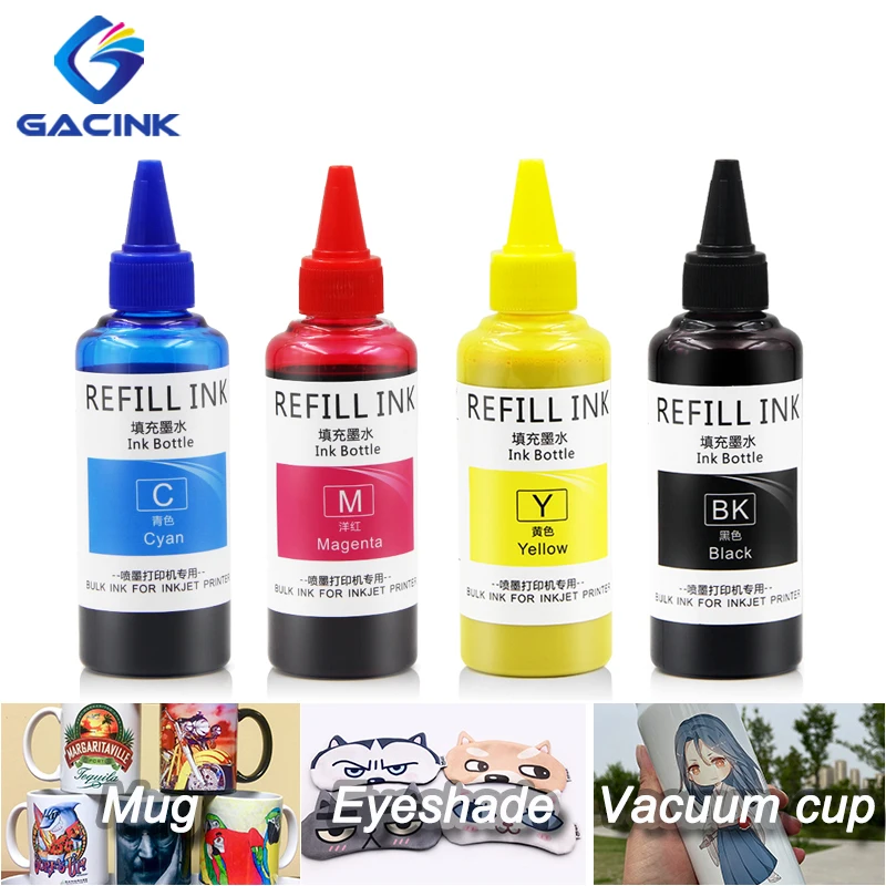 

GACINK 100ML 664 Dye Sublimation Ink Bottle For Epson L210 L220 L355 L365 L1300 L1455 L3050 L3060 L805 L850 L810 L805 L800 L1800