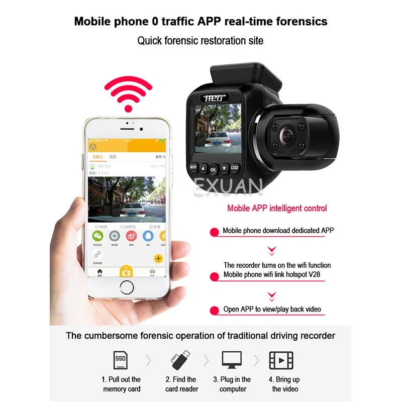 

Driving Recorder Panoramic HD Dual Lens Driving Recorder Radar Sensor Parking Monitoring No Light Night Vision Driving Recorder