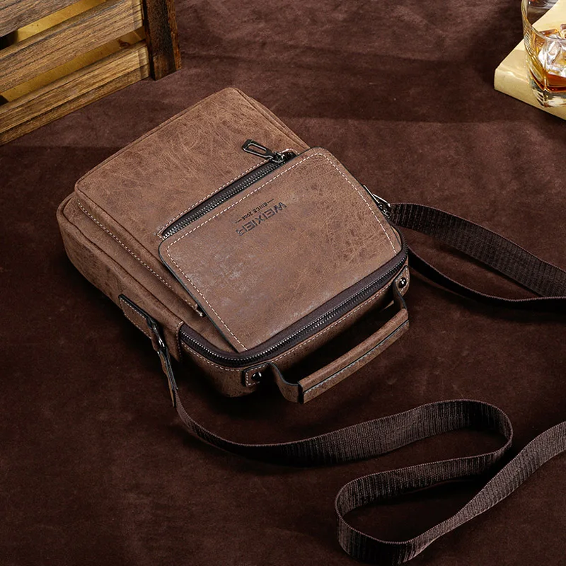 Повседневные Модные мужские винтажные сумки через плечо деловая Мужская сумка