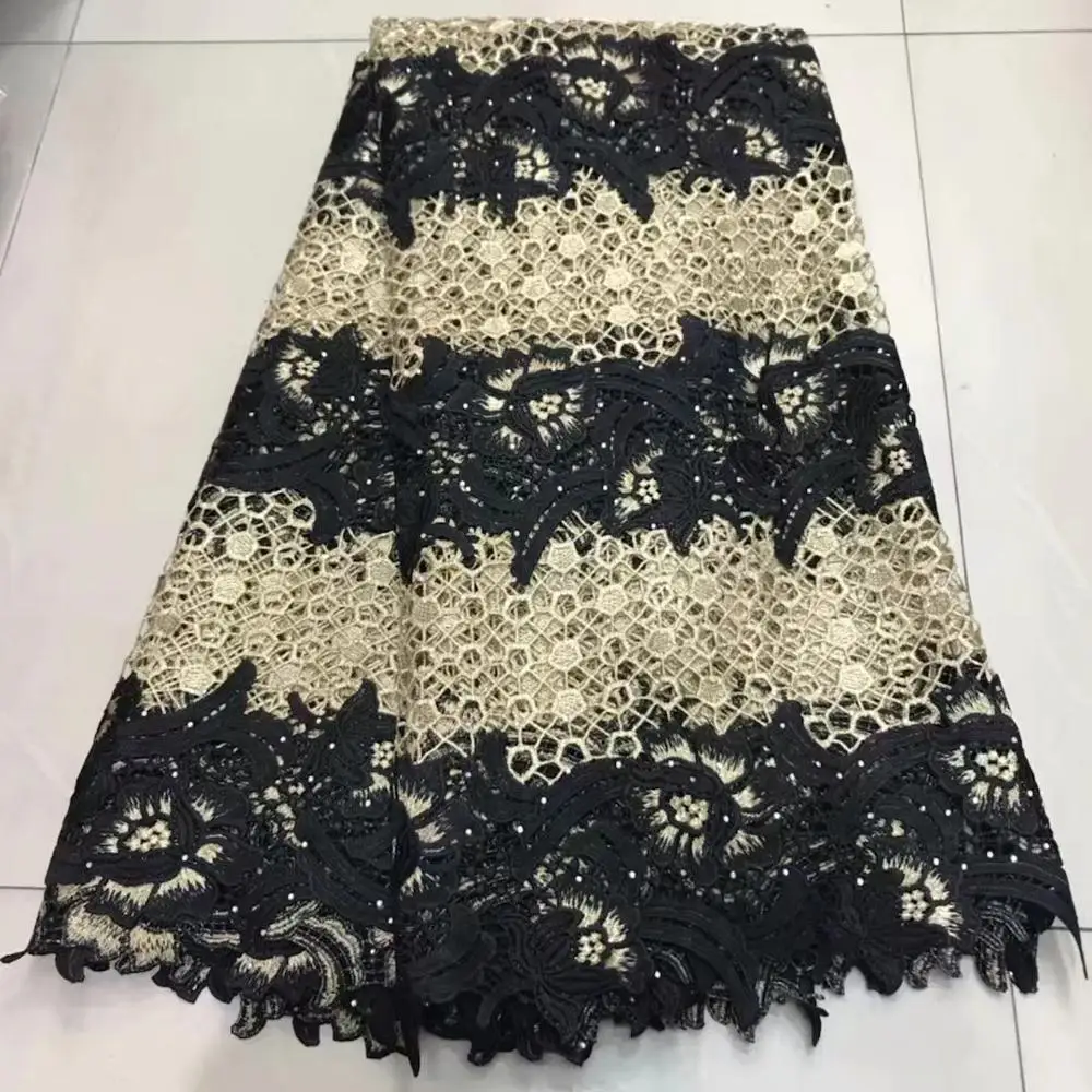 

NaXiu Nigerian Stones Lace Fabric High Quality African Lace Fabric Embroidery French Mesh Tulle Lace Fabric For Christmas Party