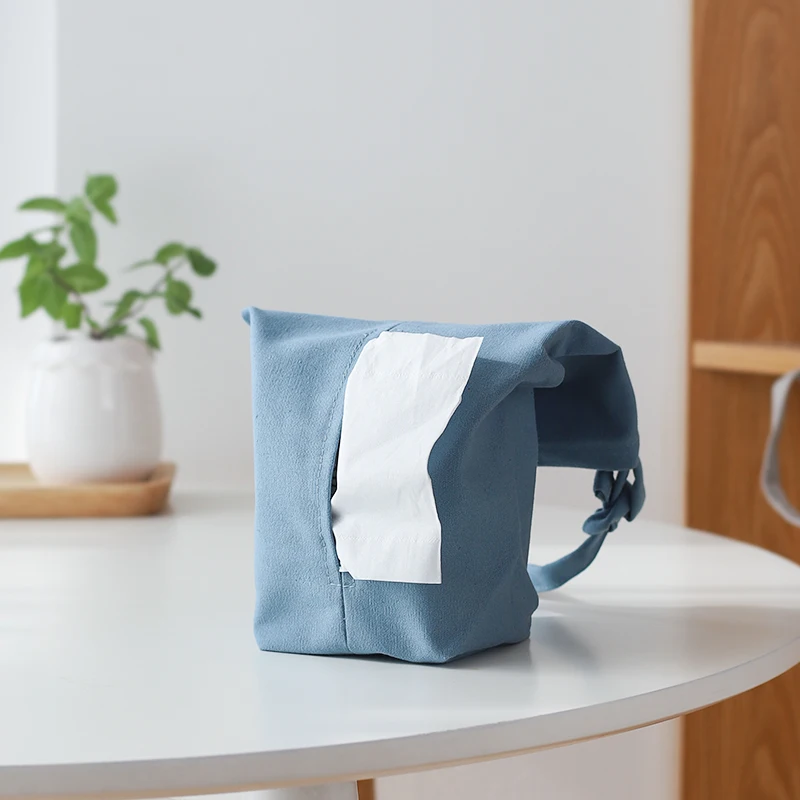 Холщовый чехол для салфеток с креплением на стену кухни спальни гостиной