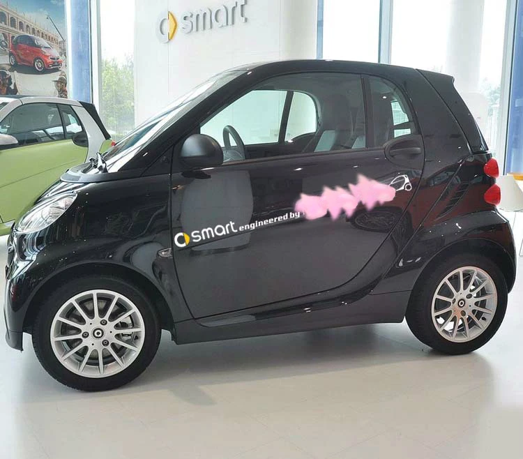 White Yellow Автомобильные аксессуары Smart Engineered от боковой двери и линии талии стикер и наклейка украшение всего тела для Smart Fortwo - Название цвета: White Yellow