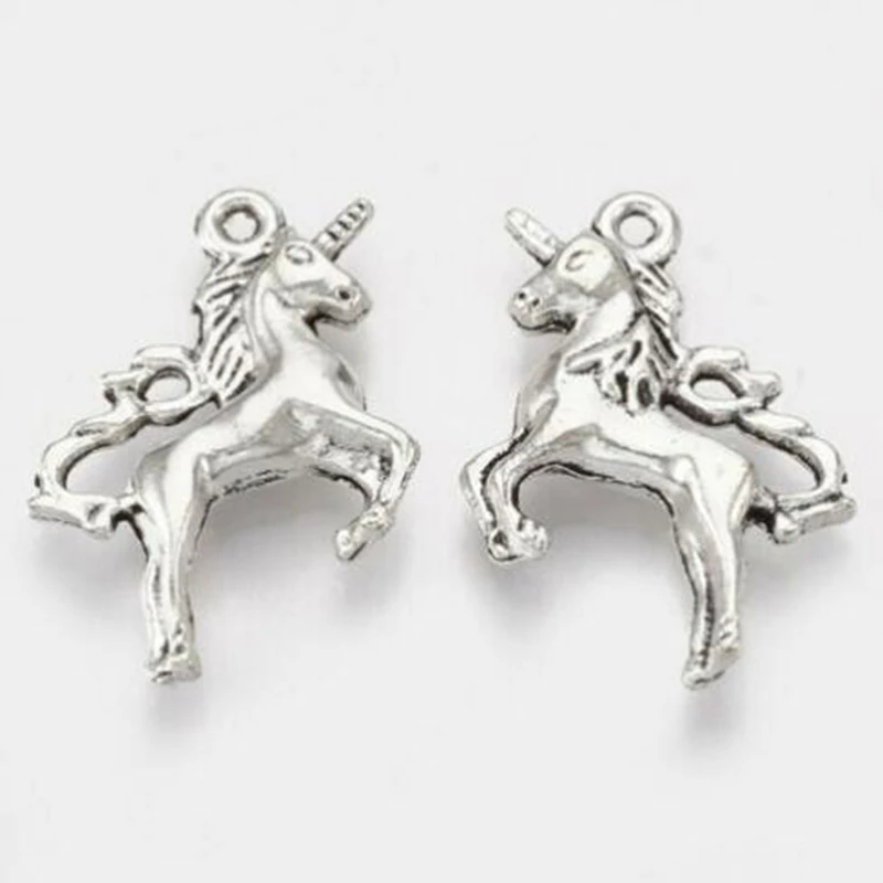 Винтажные подвески из сплава в виде круглой головы лошади подкова единорог