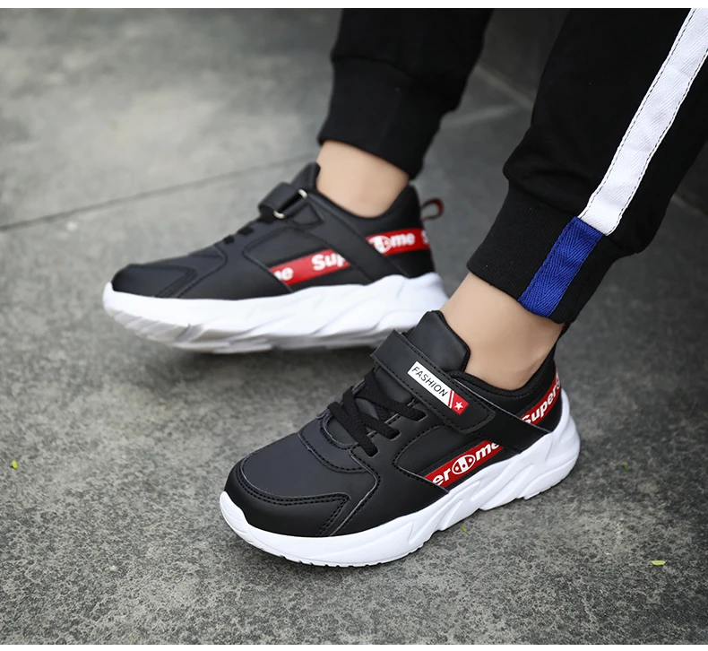 Autumn and winter leather sneakers cheap boys shoes casual shoes