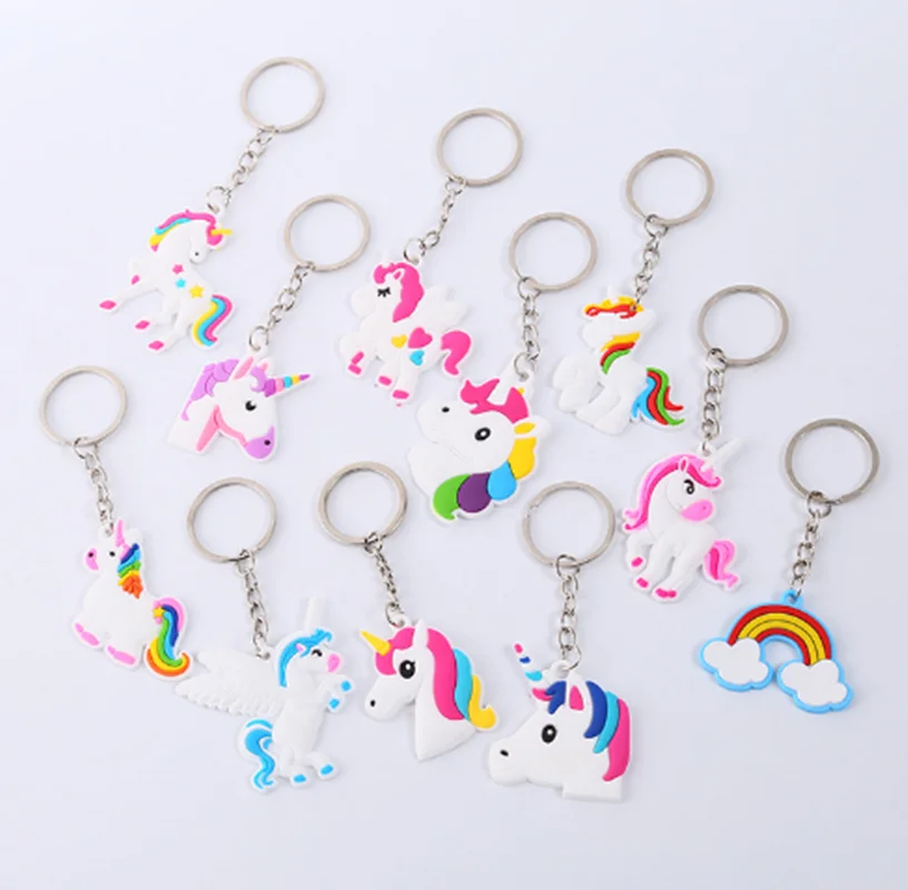12 шт./компл. резиновый браслет Единорог для детской вечевечерние|Украшения
