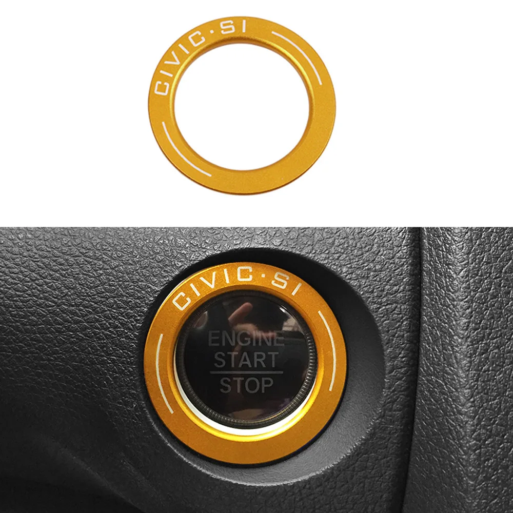 Автомобильный двигатель старт зажигания кольцо Стикеры для Honda CIVIC 2016 2017 2018 2019 2020
