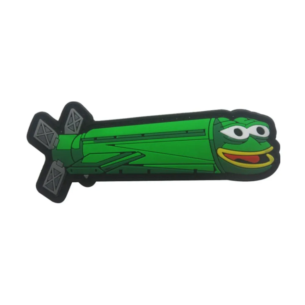 Лягушка ПВХ нашивка Забавный подводная лодка нарукавная в стиле милитари с