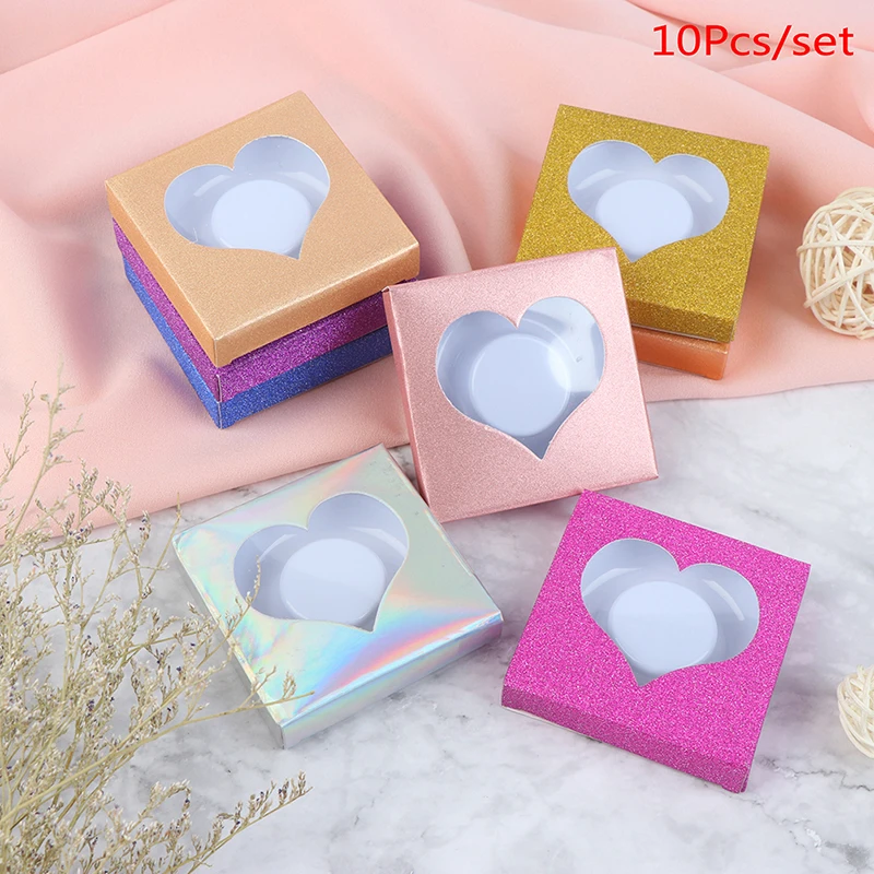 1/10 шт. упаковочная коробка для ресниц пупосылка разноцветная бумажная белый