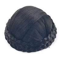 soowee brown high temperature fiber synthetic hairpieces accessories braided chignon hair bun donut roller headwear