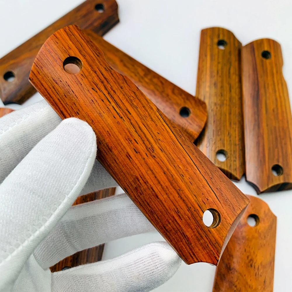 

2Pieces Colt 1911 Grips Natural CocoBolo Wood Handle Grips Patch Custom Grips CNC Acrylic Handle material 1911 Accessories