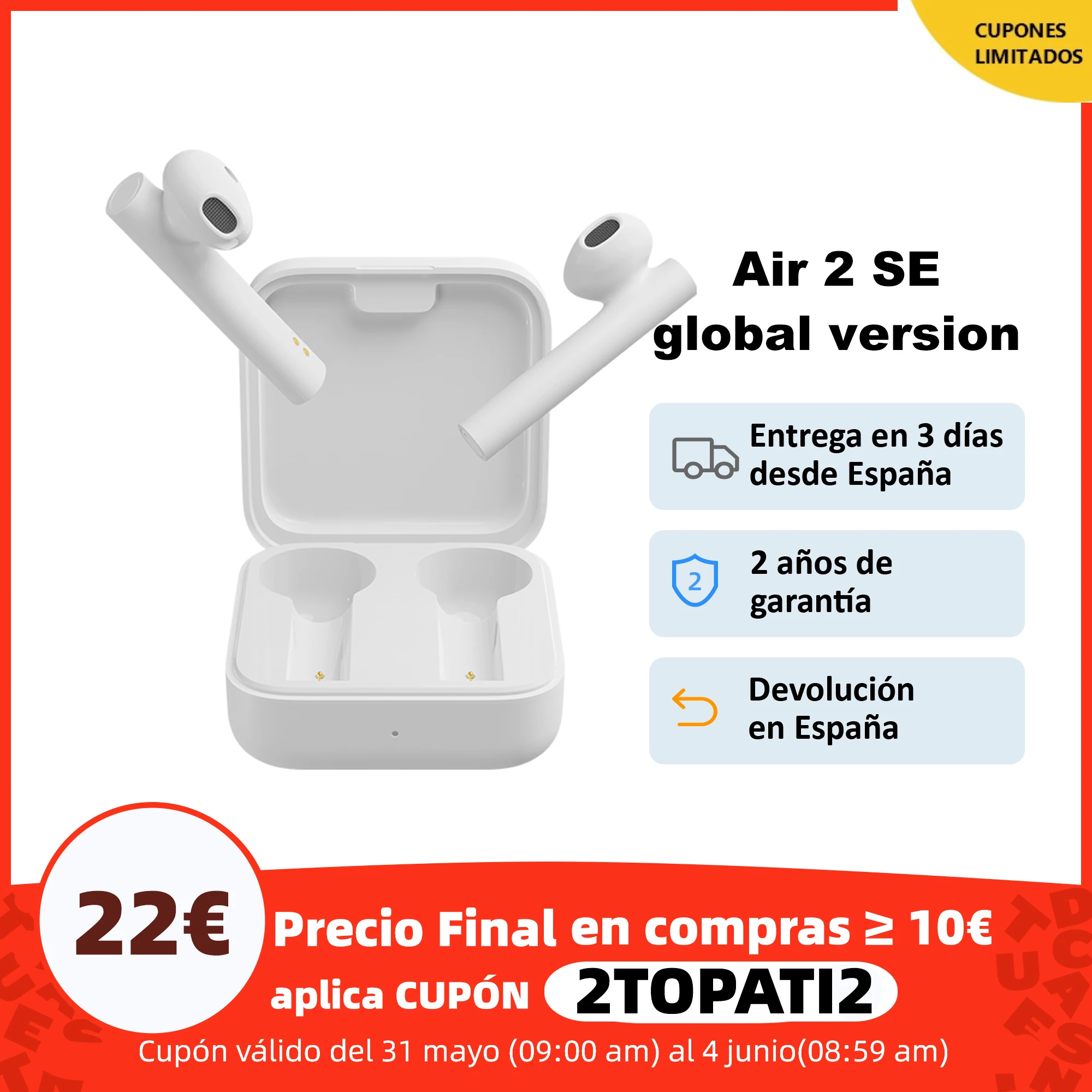 Новинка 2020 беспроводные наушники Xiaomi Mi Air2 SE AirDots Pro 2 Bluetooth TWS True Wireless Basic Air