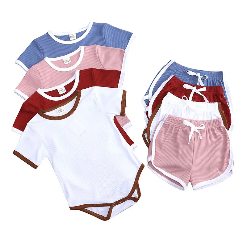 

Fashion Baby Girl Clothes Set Summer Newborn Boys Clothes Boys Homewear Cotton Short Tops+Shorts Infant Clothing 3-24Months