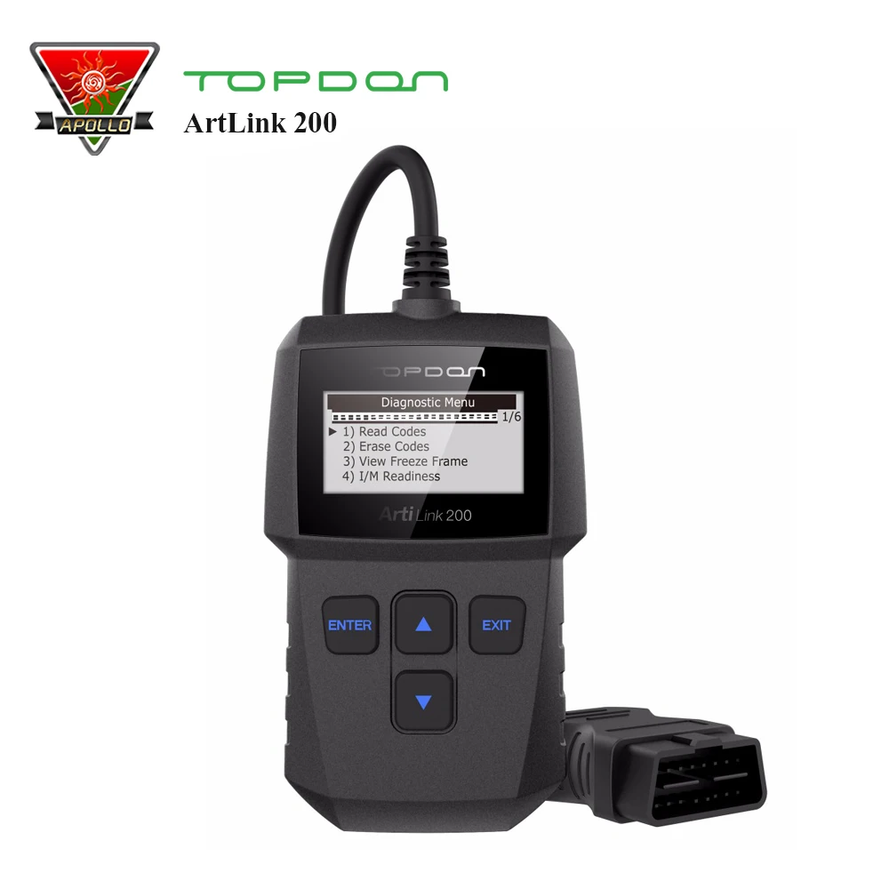 Topdon Obd2 считыватель кодов OBD II/EOBD для DTC считывания/очистки MIL AL200 Автомобильный