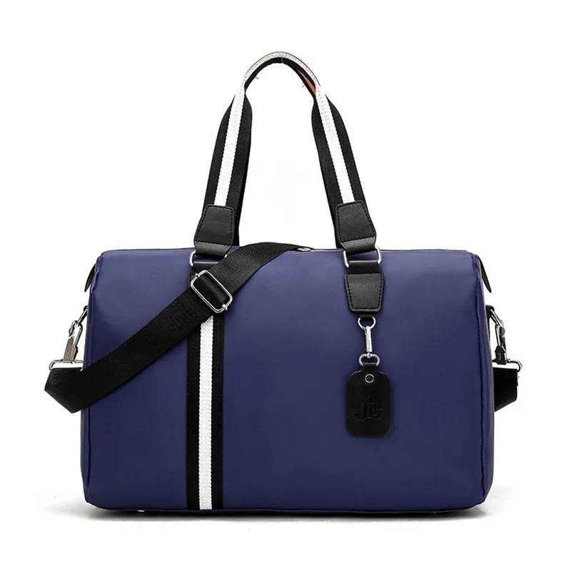 Blue Travel bag Большая вместительная нейлоновая дорожная сумка, Мужская водонепроницаемая сумка для ручной клади, многофункциональная женская сумка для путешествий, сумки для путешествий, упаковка кубиков, сумка-тоут - Цвет: Blue Travel bag