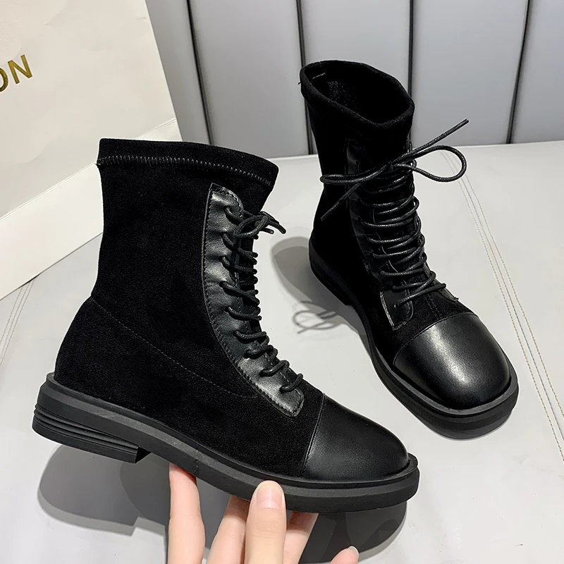 Новинка 2020 женские сапоги привлекательные кожаные высокие с промежностью