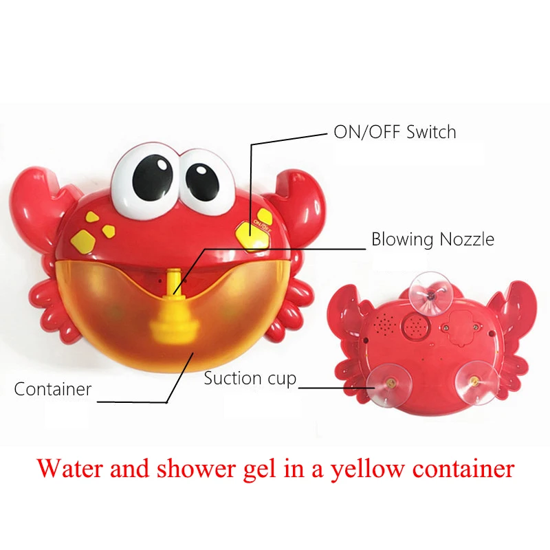 Baby Bath Toys Bubble Crabs Toys For Children Funny Bath Music Bubble Maker Bathtub Pool Swimming Soap Machine Kids Bathroom