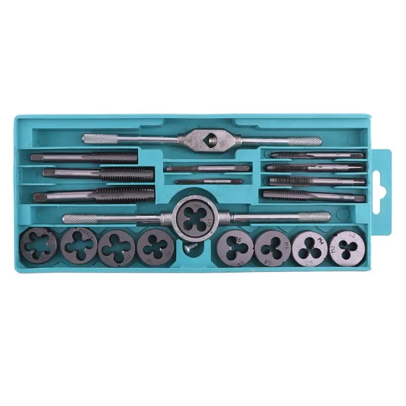 

20pcs Tap and Die Cutter Alloy Steel Wrench Threaded Cutting Nut Bolt Screw Thread Metric with Twisted
