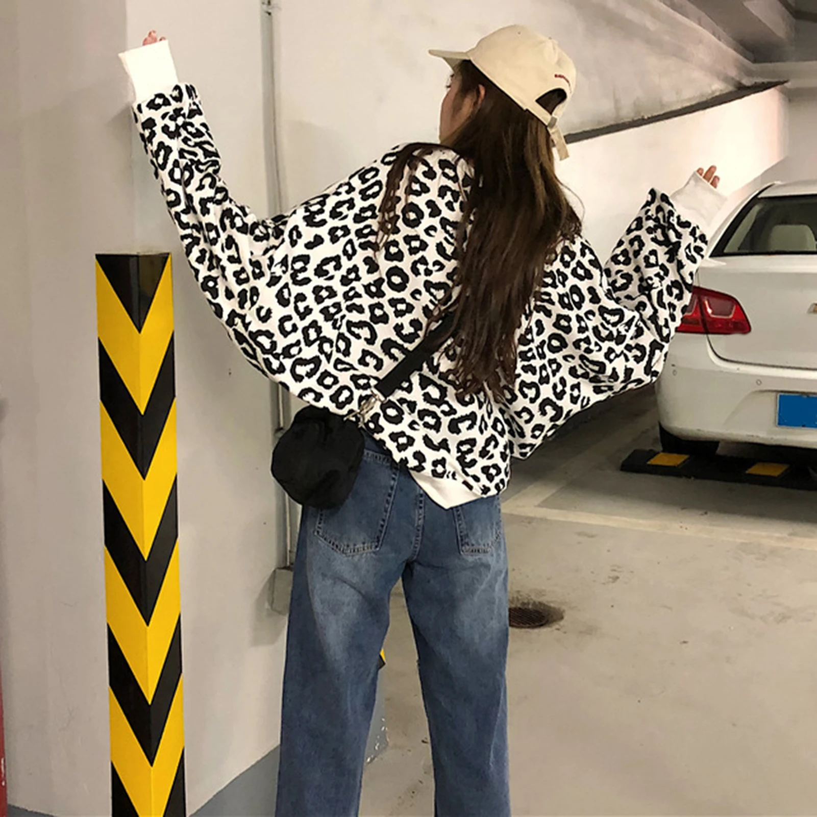 Hoodies Women Pullovers Sweatshirts Fashion Women Autumn Winter Long Sleeve Blouse Leopard Print Loose Sweatshirt толстовка 2020