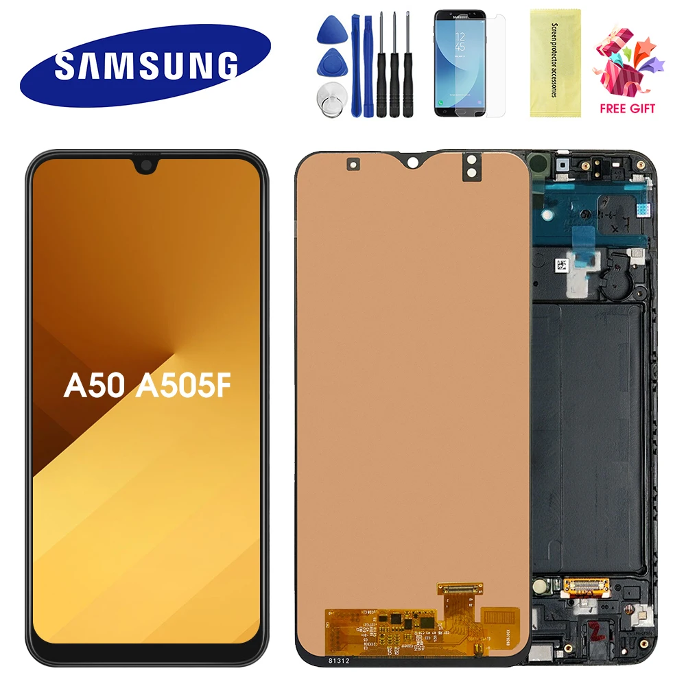 ЖК дисплей для Samsung Galaxy A50 сенсорный экран дигитайзер в сборе с рамкой galaxy a5 2019