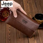 Мужская сумка-клатч JEEP BULUO, оранжевая длинная сумка-кошелек, сумка на молнии, все сезоны, 2019