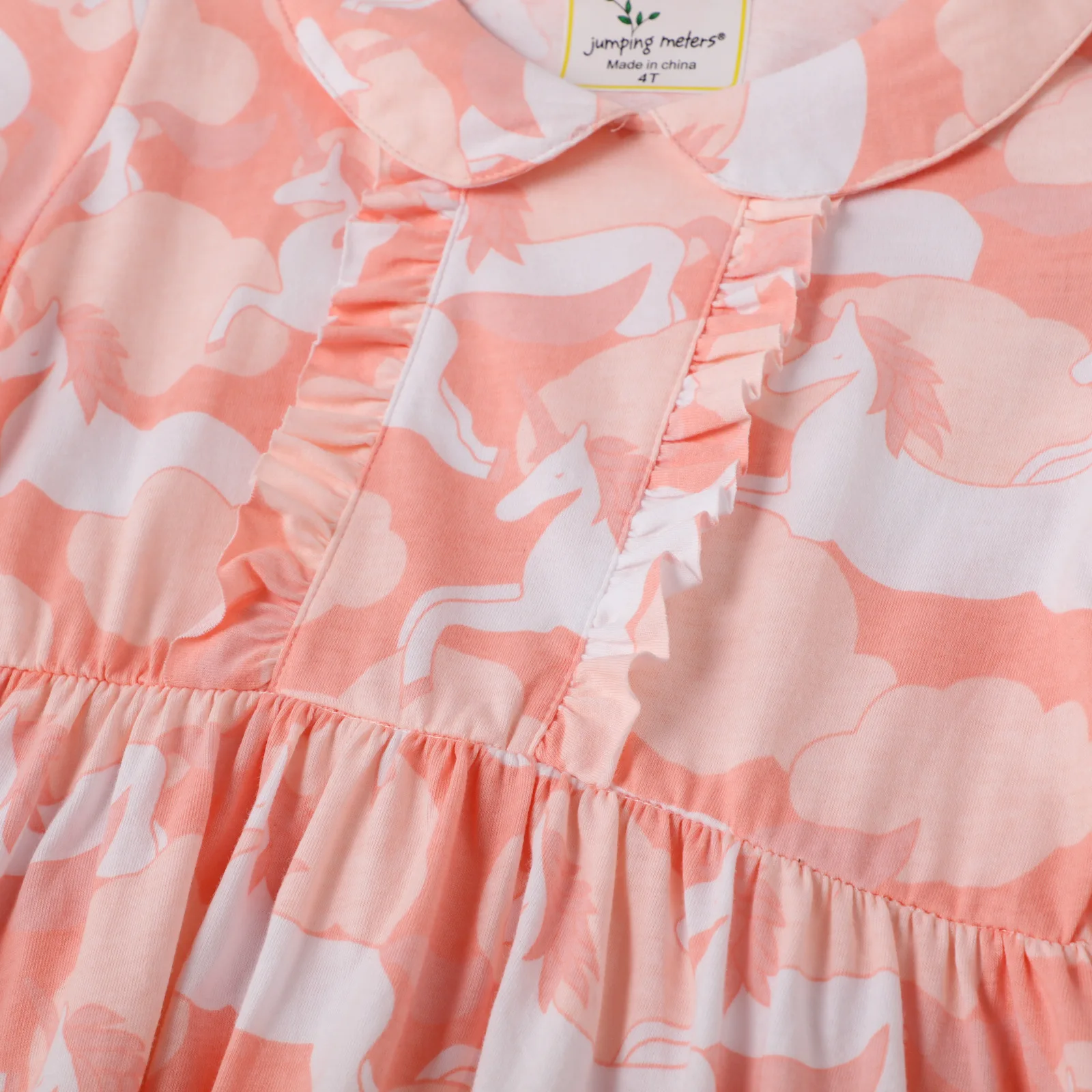 

Jumping meters Summer 2020 New Princess Dress 2-7 Years Old Children's Dress Baby Shirt Knitted Pony Cloud Dress 6725