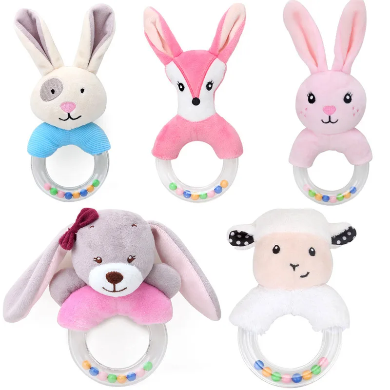 

QWZ New Hanging Spiral Rattle Stroller Cute Animals Crib Mobile Bed Baby Toys 0-12 Months Newborn Educational Toy for Children