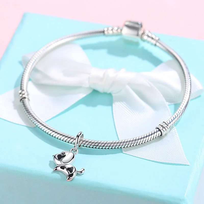 100% 925 шариков шарма стерлингового серебра шар собака с формой гиппокампа Пчела