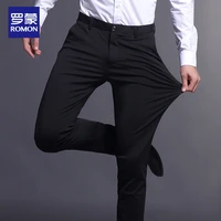 casual pants mens fall slim fit stretch long skinny pants korean business mens straight cargo suit pants fashion