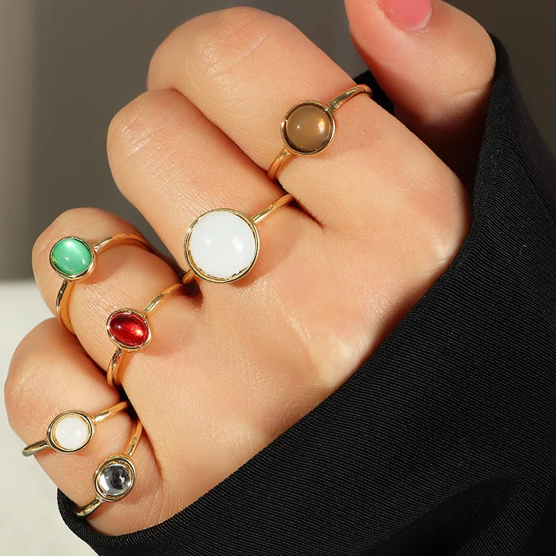 

5 Styles Trendy Boho Midi Knuckle Ring Set For Women Crystal Stome Geometric Finger Rings Fashion Bohemian Anillos Jewelry