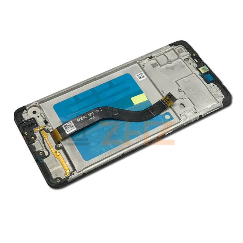 Для samsung Galaxy A20s ЖК-дисплей A207 кодирующий преобразователь сенсорного экрана в сборе SM-A207F/DS A207U+ рамка запасные части