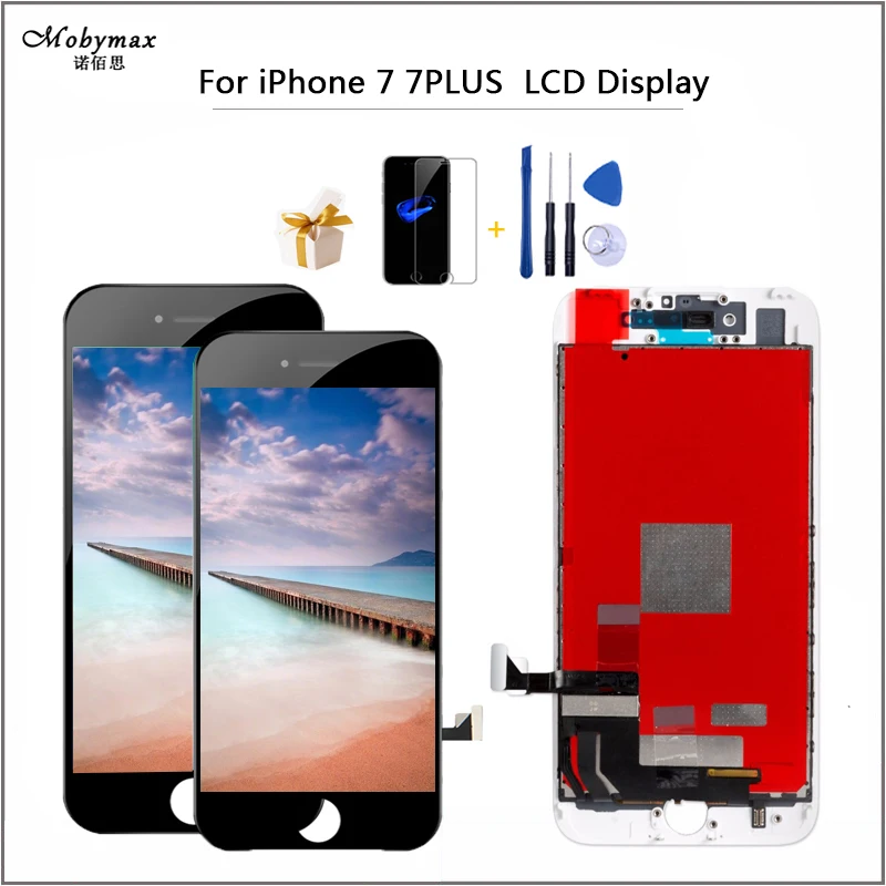 Оригинальный ЖК экран Mobymax для iPhone 7 дисплей plus 7G сменный объектив Pantalla сенсорный
